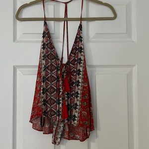 Red Floral Tank